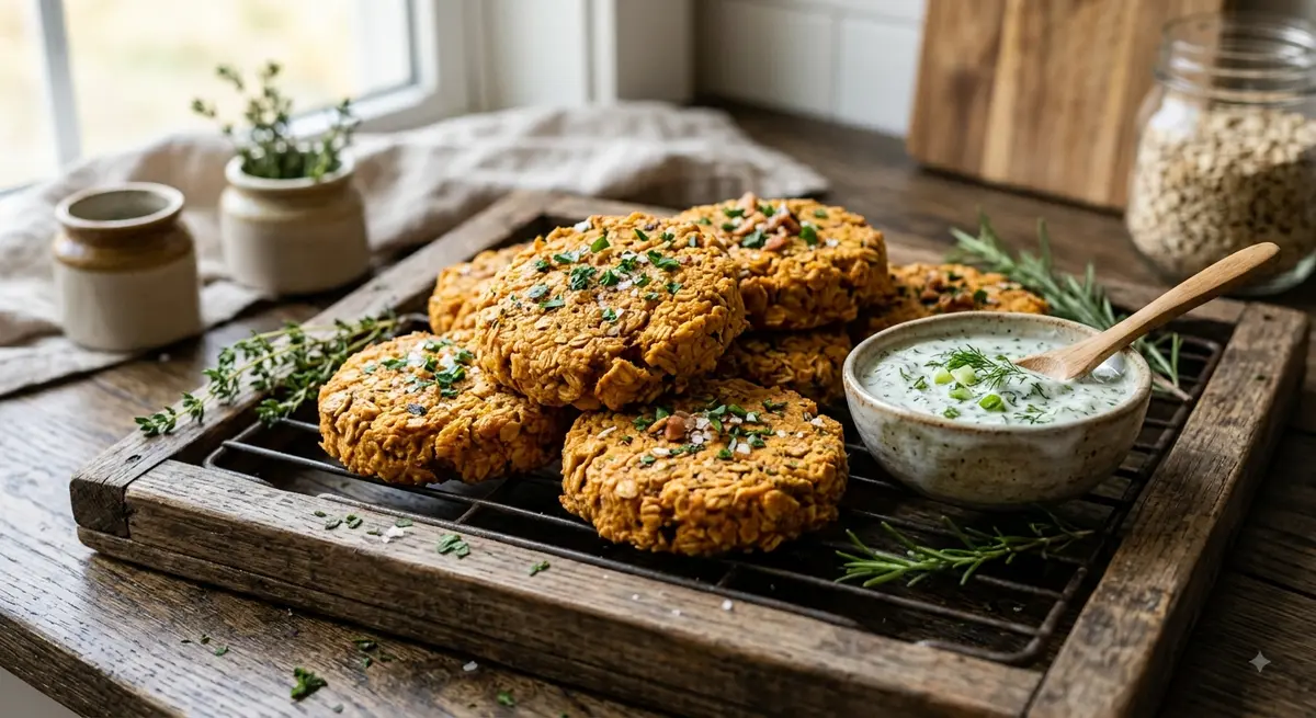 Savory Sweet Potato Oatcakes